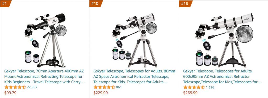 Gskyer Telescopes on Amazon